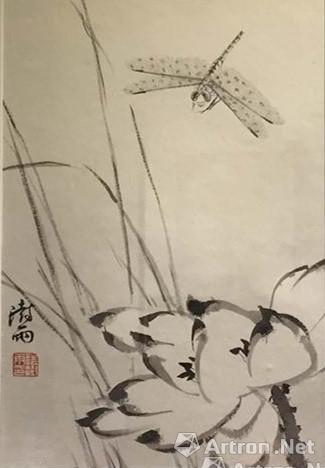 阴澍雨 《墨花工虫集14》 纸本水墨 3021cm